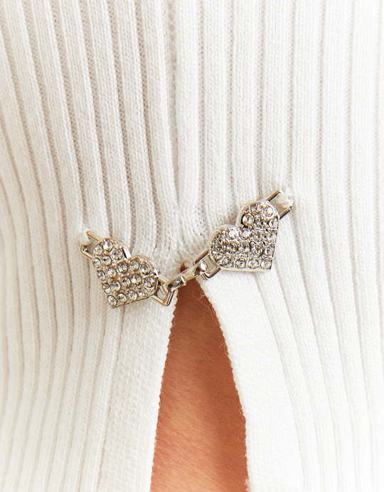 TALLY WEiJL, White Fitted Jumper for Women