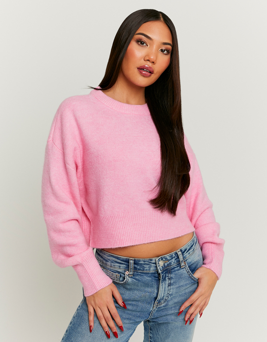 TALLY WEiJL, Maglione Corto Basico Rosa for Women