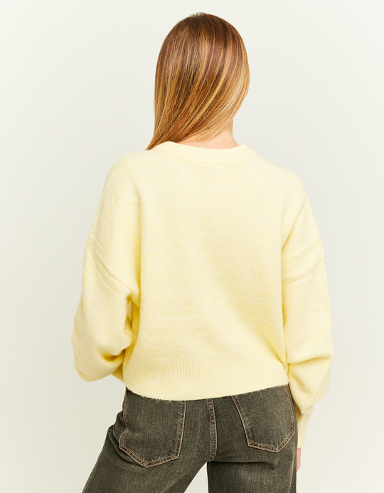 TALLY WEiJL, Yellow Cropped Basic Jumper for Women