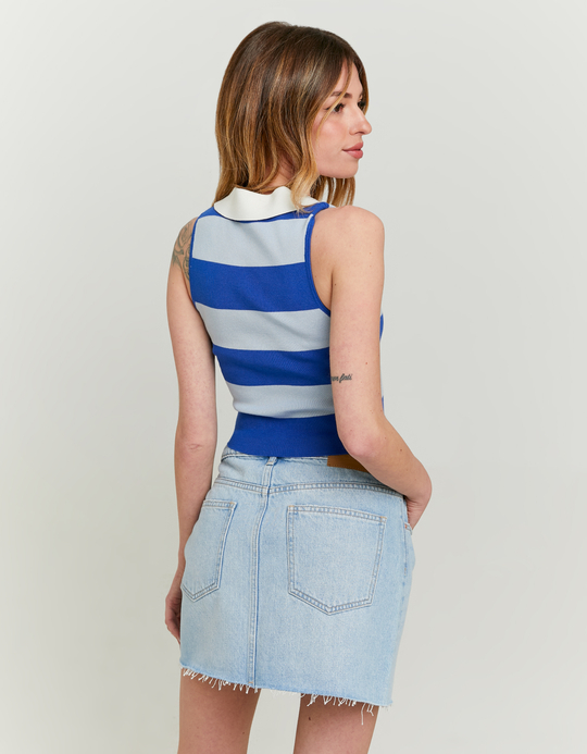 TALLY WEiJL, Top Rayé en Maille Col Polo for Women