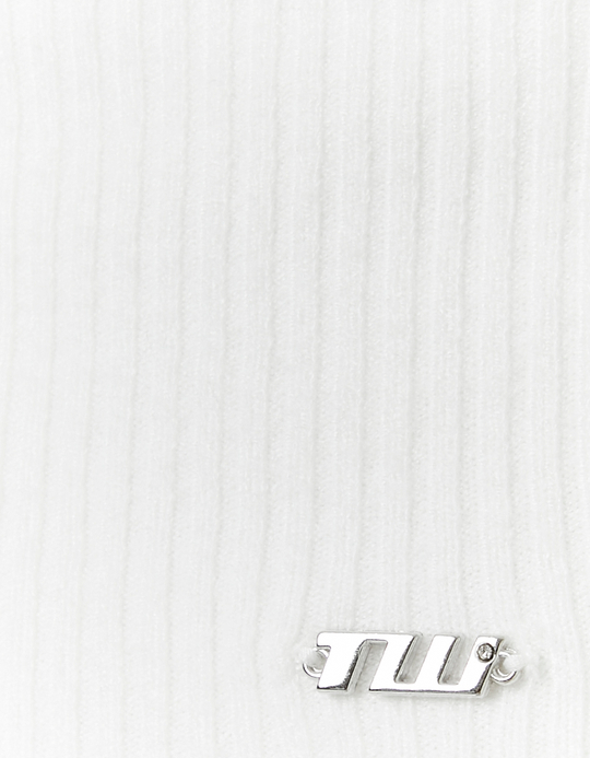 TALLY WEiJL, White Basic Knit Jumper for Women