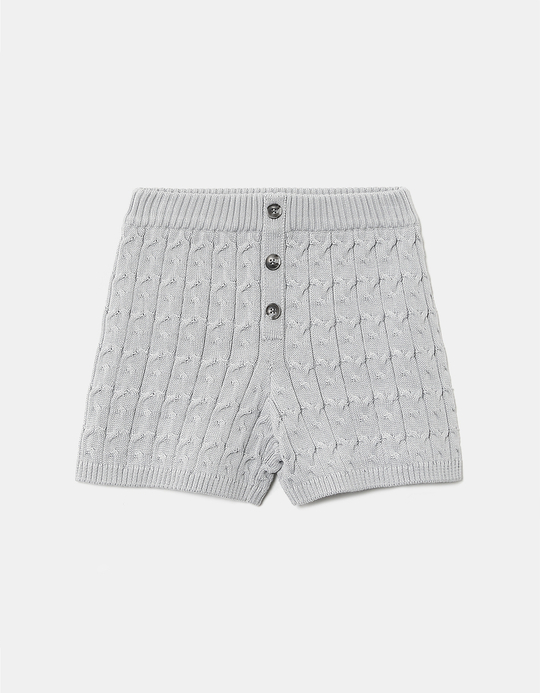 TALLY WEiJL, Shorts In Maglia A Vita Alta Grigi  for Women