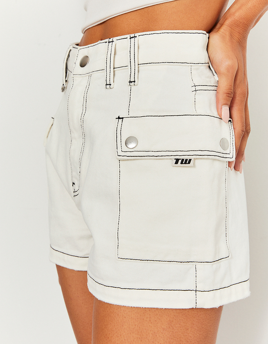 TALLY WEiJL, High Waist Mini Cargo Shorts for Women