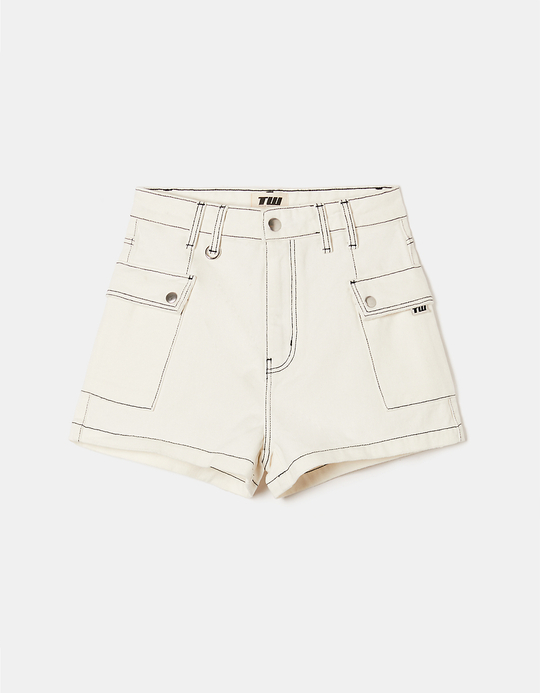 TALLY WEiJL, High Waist Mini Cargo Shorts for Women