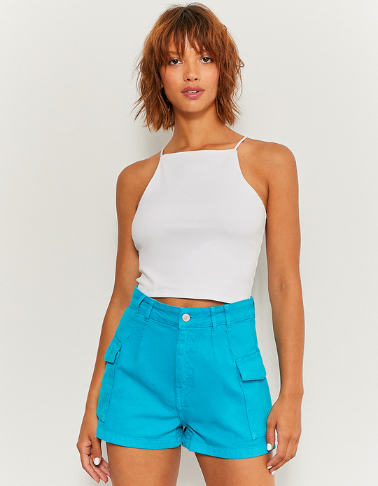 TALLY WEiJL, Short Cargo Taille Haute Bleu for Women