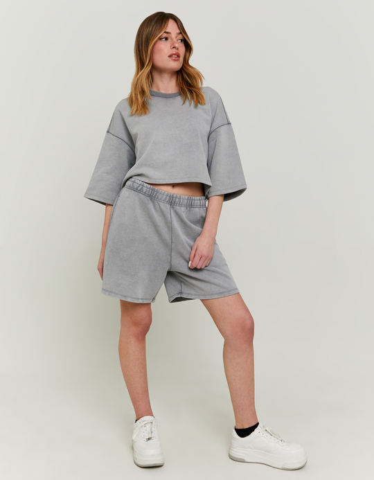 TALLY WEiJL, Grey Bermuda Sweat Shorts for Women
