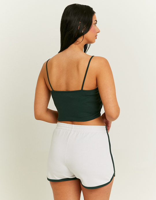 TALLY WEiJL, White Printed Sweat Shorts for Women