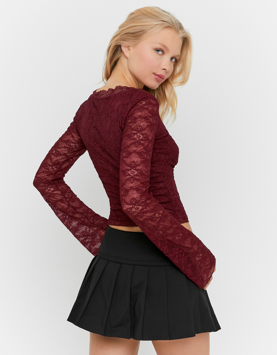 TALLY WEiJL, Schwarzer Plissierter Mini Skort for Women
