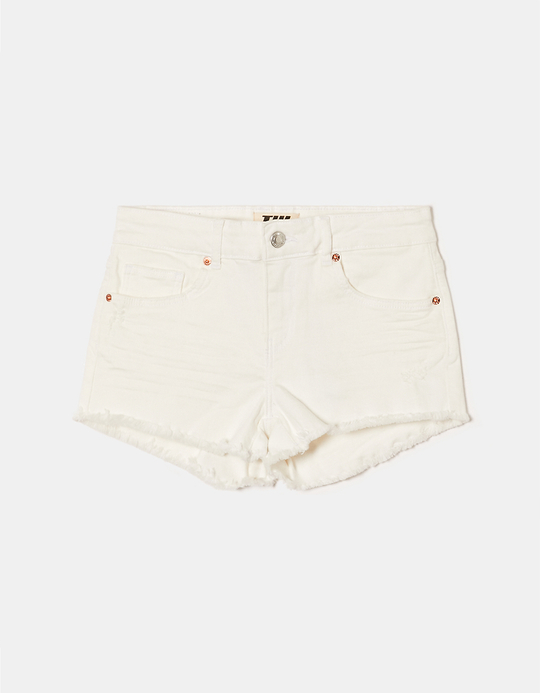 TALLY WEiJL, Shorts a Vita Bassa Bianchi for Women