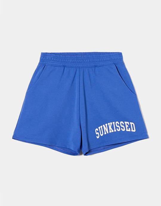TALLY WEiJL, Blaue Sweat Shorts mit Print for Women