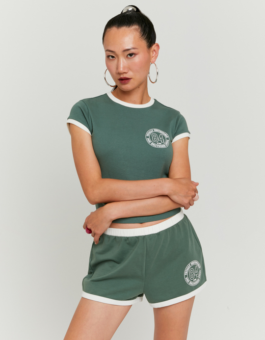 TALLY WEiJL, Green Sporty Sweat Shorts for Women