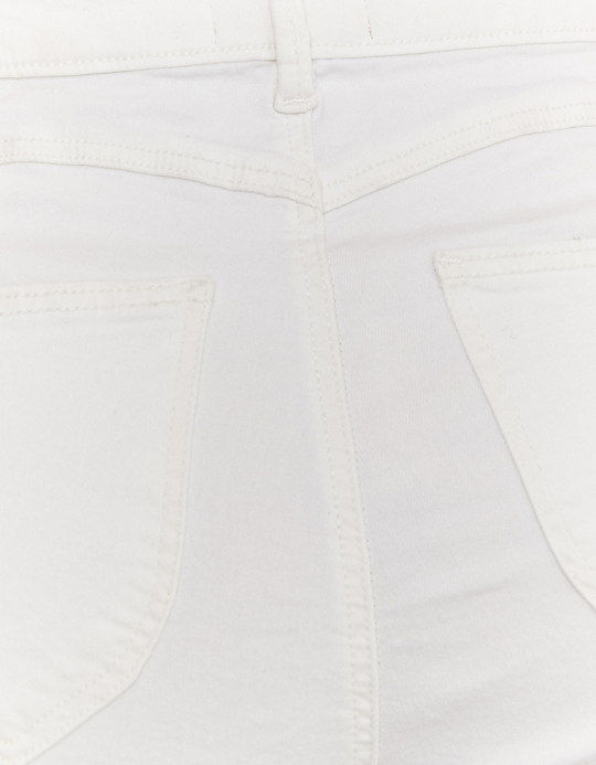 TALLY WEiJL, White High Waist Fitted Shorts for Women