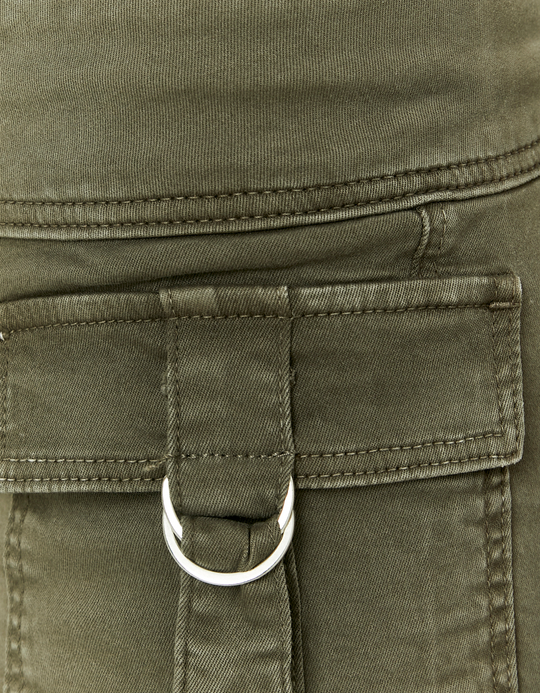 TALLY WEiJL, Khaki Belted Mini Shorts for Women