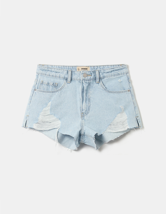 TALLY WEiJL, Short en Jean Déchiré Taille Haute for Women