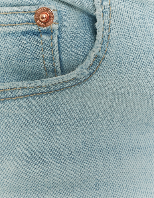 TALLY WEiJL, Blue Low Waist Denim Mini Shorts for Women