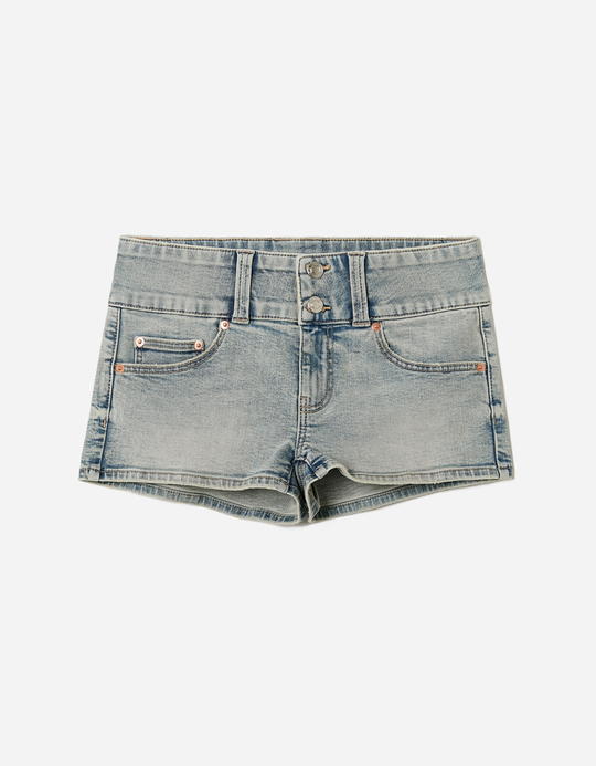 TALLY WEiJL, Blue Low Waist Shorts for Women