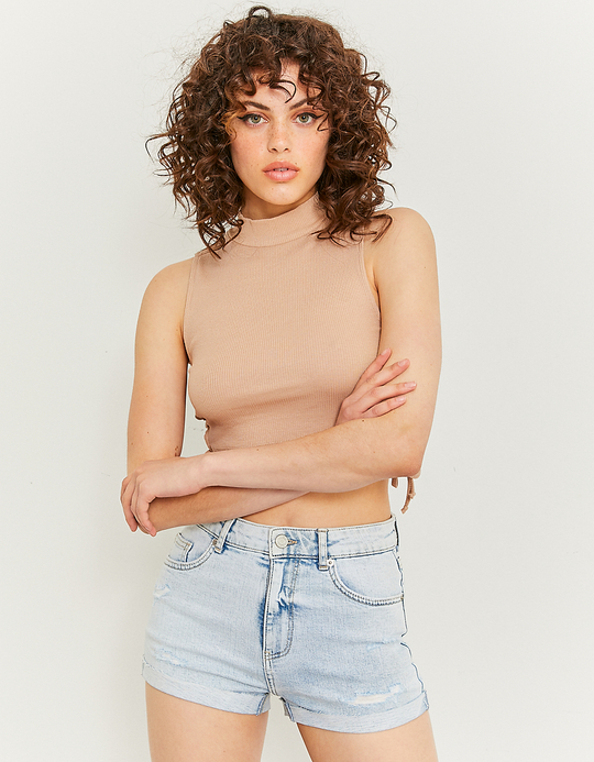 TALLY WEiJL, Shorts di Jeans strappati a Vita Media for Women