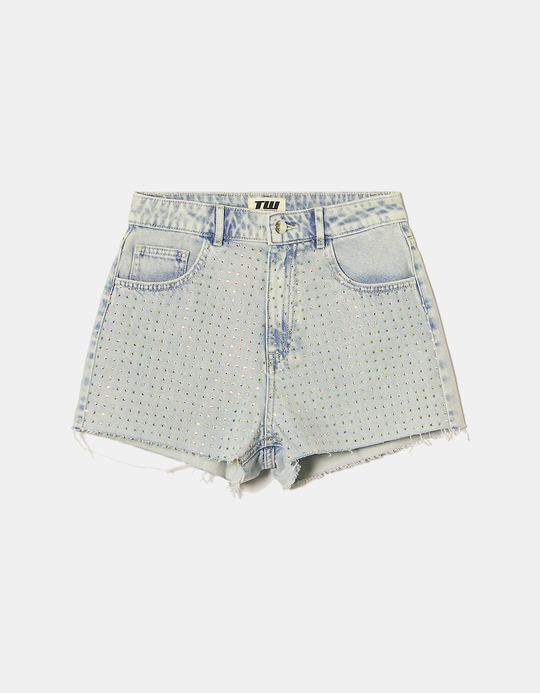 TALLY WEiJL, High Waist Mom Shorts mit Strass for Women