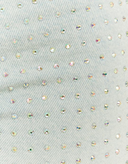 TALLY WEiJL, High Waist Mom Shorts mit Strass for Women