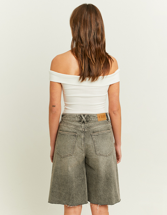TALLY WEiJL, High Waist Wide Bermuda Shorts for Women