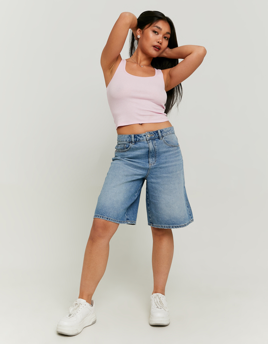 TALLY WEiJL, High Waist Wide Bermuda Shorts for Women