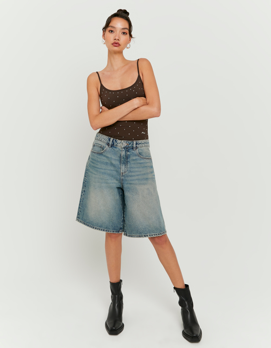 TALLY WEiJL, High Waist Wide Bermuda Shorts for Women