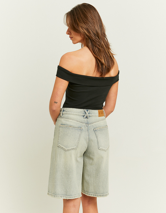 TALLY WEiJL, High Waist Wide Bermuda Shorts for Women