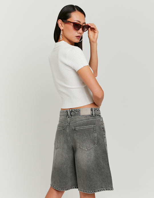 TALLY WEiJL, High Waist Wide Bermuda Shorts for Women