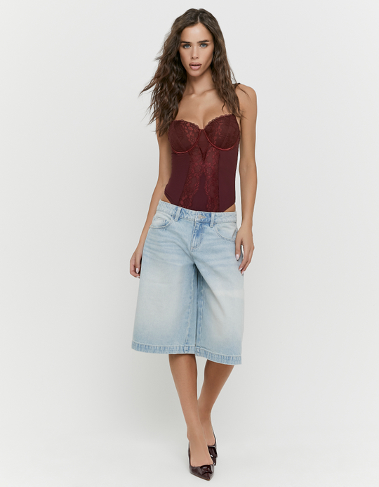 TALLY WEiJL, Blaue Denim Bermudashorts for Women