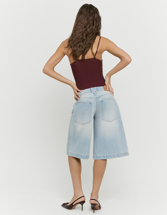 TALLY WEiJL, Blaue Denim Bermudashorts for Women