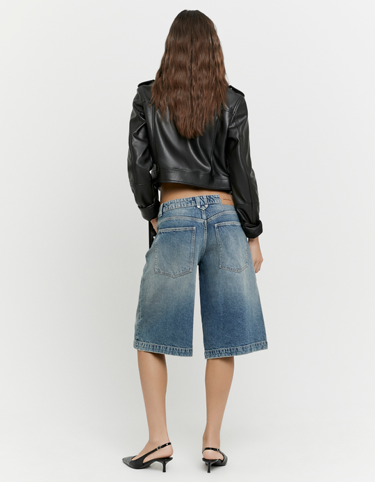 TALLY WEiJL, Blaue Denim Bermudashorts for Women