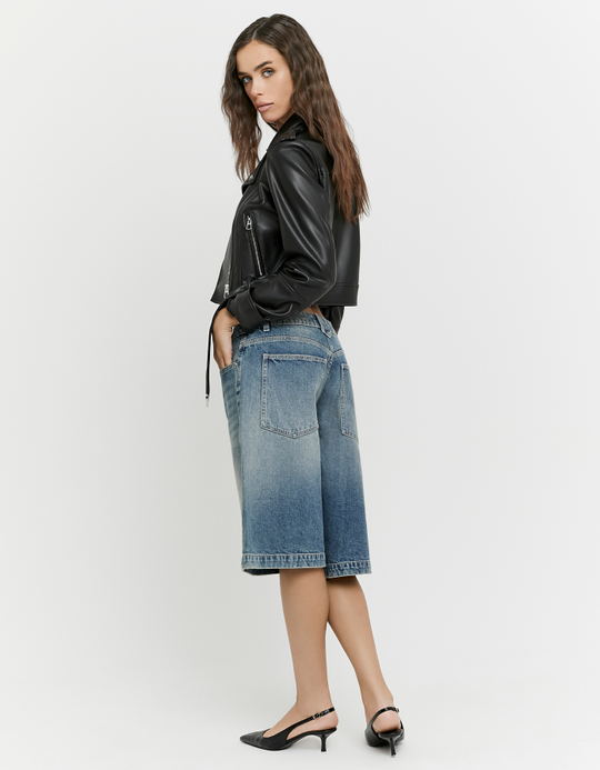 TALLY WEiJL, Blaue Denim Bermudashorts for Women