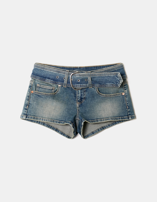 TALLY WEiJL, Blaue Denim Micro Shorts for Women