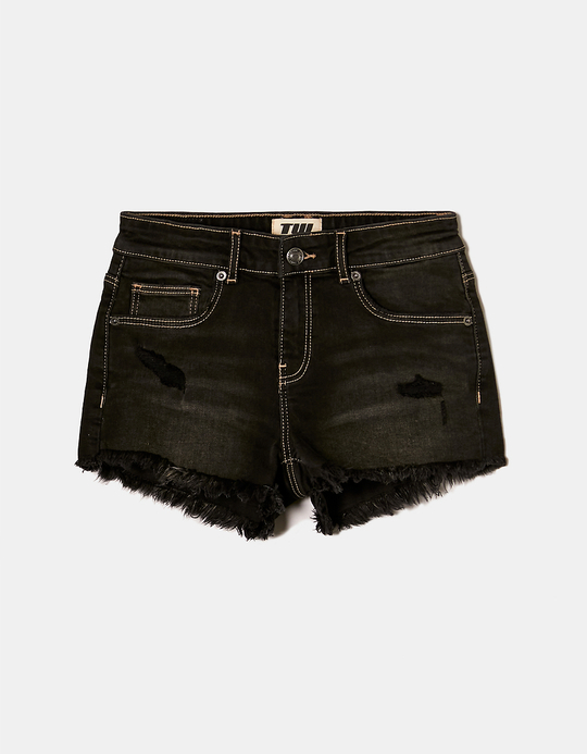 TALLY WEiJL, Mini Short Noir Taille Mi-Haute for Women