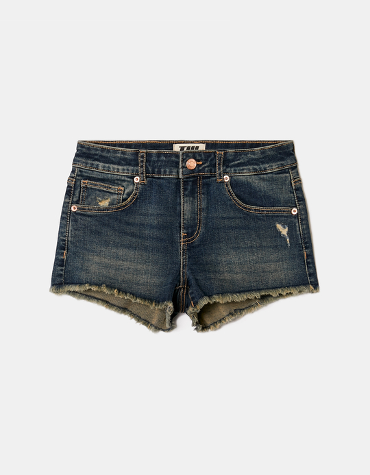 TALLY WEiJL, Micro Shorts in Denim Blu for Women