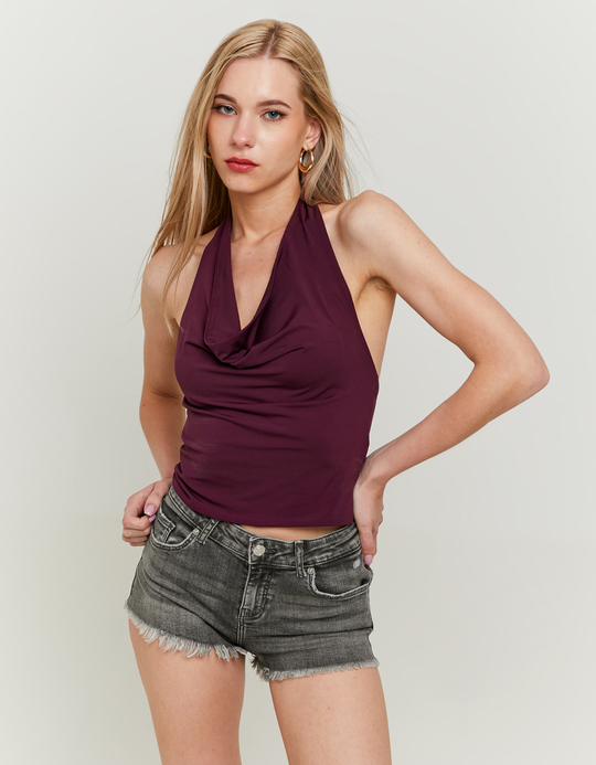 TALLY WEiJL, Grey Low Waist Denim Shorts for Women