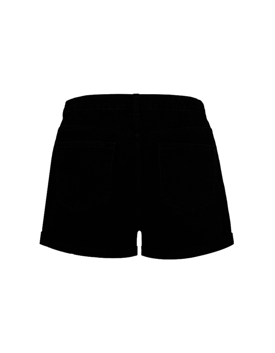 TALLY WEiJL, Schwarze High Waist Mom Denim Shorts for Women