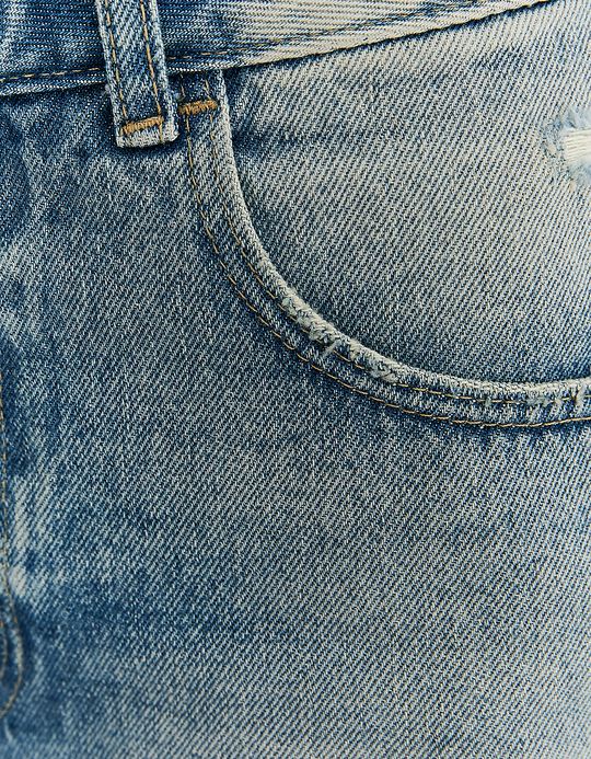 TALLY WEiJL, Shorts Mom di Jeans Strappati a Vita Alta for Women