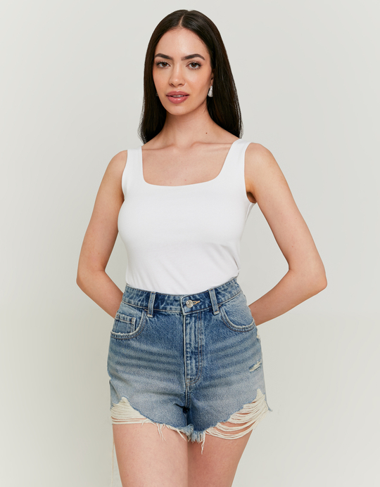 TALLY WEiJL, High Waist Mom Denim Shorts for Women