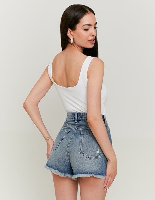 TALLY WEiJL, Mom shorts in denim a vita alta for Women