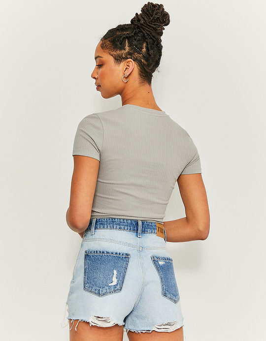 TALLY WEiJL, High Waist Destroy Mom Shorts for Women