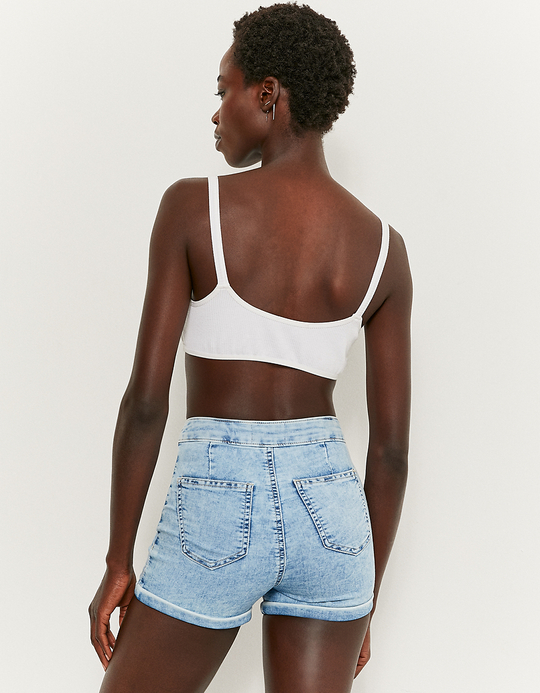 TALLY WEiJL, Short Skinny en Jean Taille Haute for Women