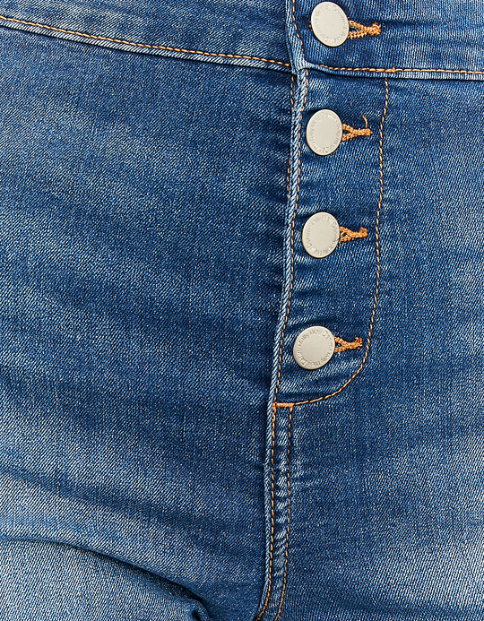 TALLY WEiJL, Shorts di Jeans Skinny a Vita Alta for Women
