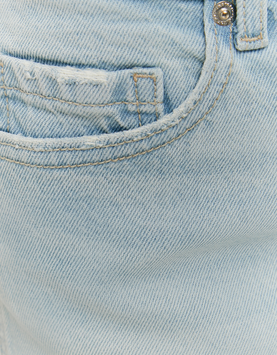 TALLY WEiJL, Shorts In Denim Blu A Vita Bassa for Women