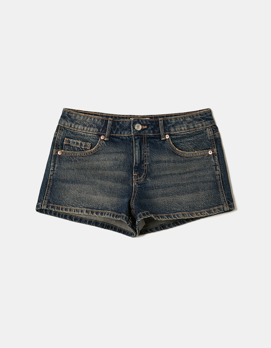 TALLY WEiJL, Shorts blu a vita bassa for Women