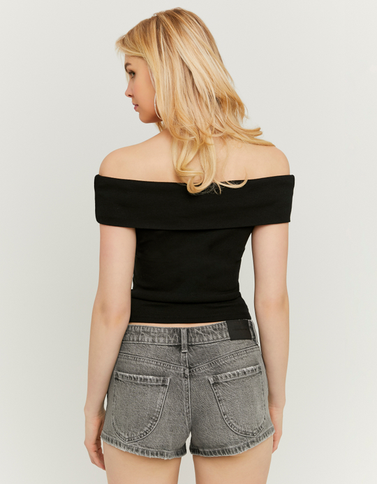 TALLY WEiJL, Shorts In Denim Grigio A Vita Bassa for Women