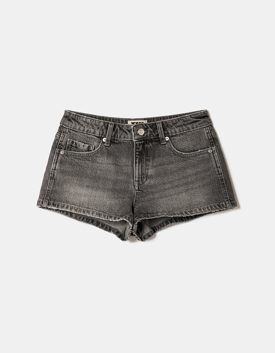TALLY WEiJL, Shorts In Denim Grigio A Vita Bassa for Women
