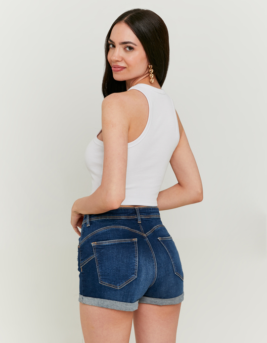 TALLY WEiJL, Shorts push-up in denim a vita media for Women