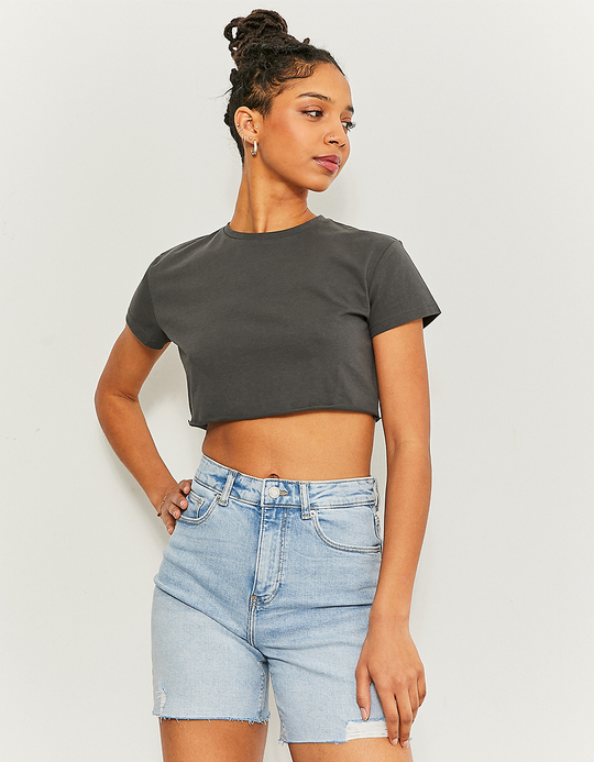 TALLY WEiJL, Blaue Stretch-Bermudashorts for Women
