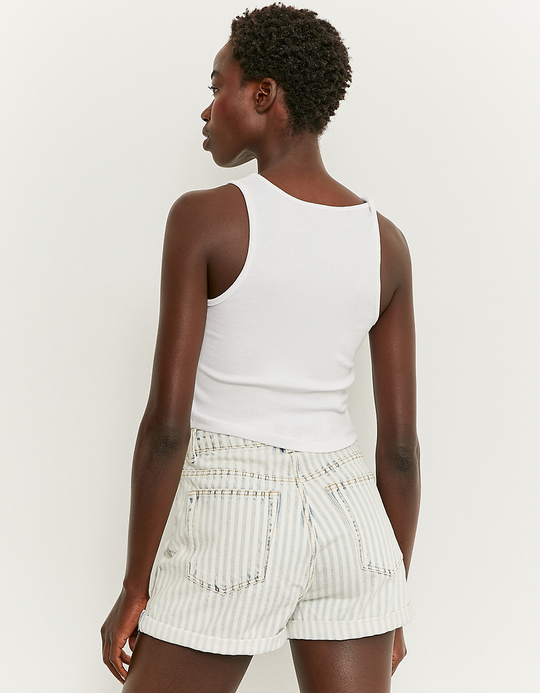 TALLY WEiJL, Blue High Waist  Denim Shorts for Women